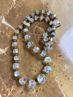 Vintage 1950s AB Crystal Necklace